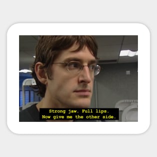 Louis Theroux - Strong Jaw, Full Lips. Sticker